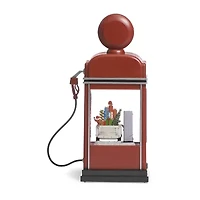 Roman 11.5in Lighted Swirl Gas Pump Christmas Snow Globe
