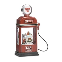 Roman 11.5in Lighted Swirl Gas Pump Christmas Snow Globe