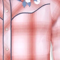 Ely Cattleman Womens Long Sleeve Cuffed Regular Fit Button-Down Shirt