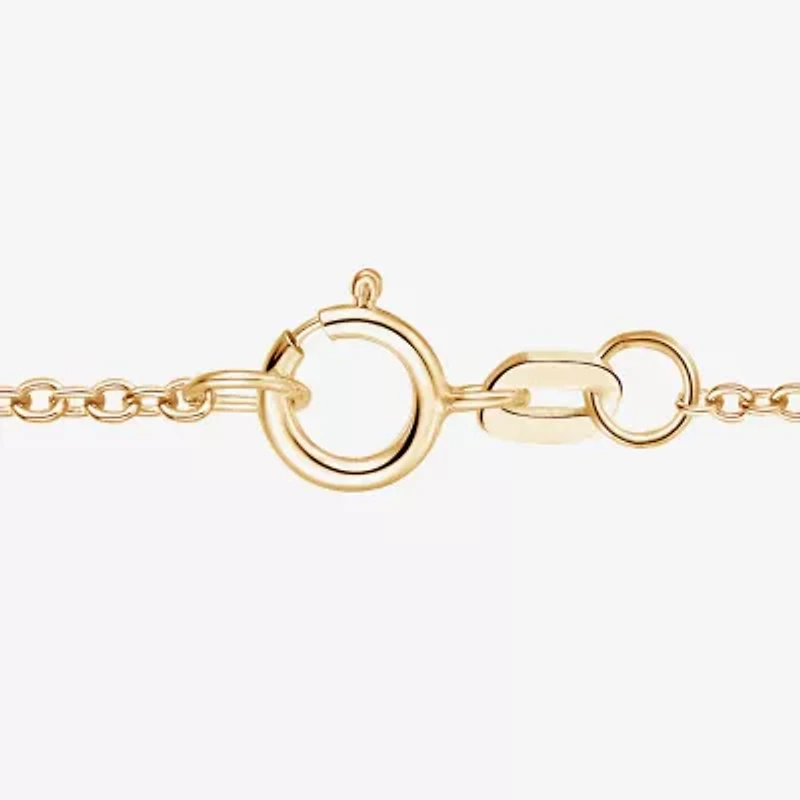 Womens Lab Created Pink Sapphire 14K Gold Over Silver Oval 18 Inch Pendant Necklace