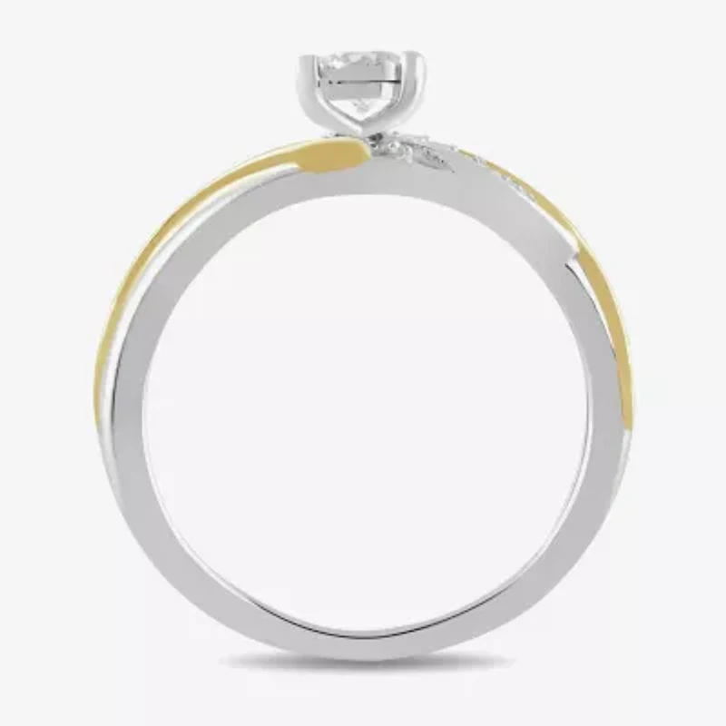 Womens 1/2 CT. T.W. Lab Grown White Diamond 14K Gold Over Silver Side Stone Bridal Set