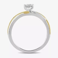 Womens 1/2 CT. T.W. Lab Grown White Diamond 14K Gold Over Silver Side Stone Bridal Set