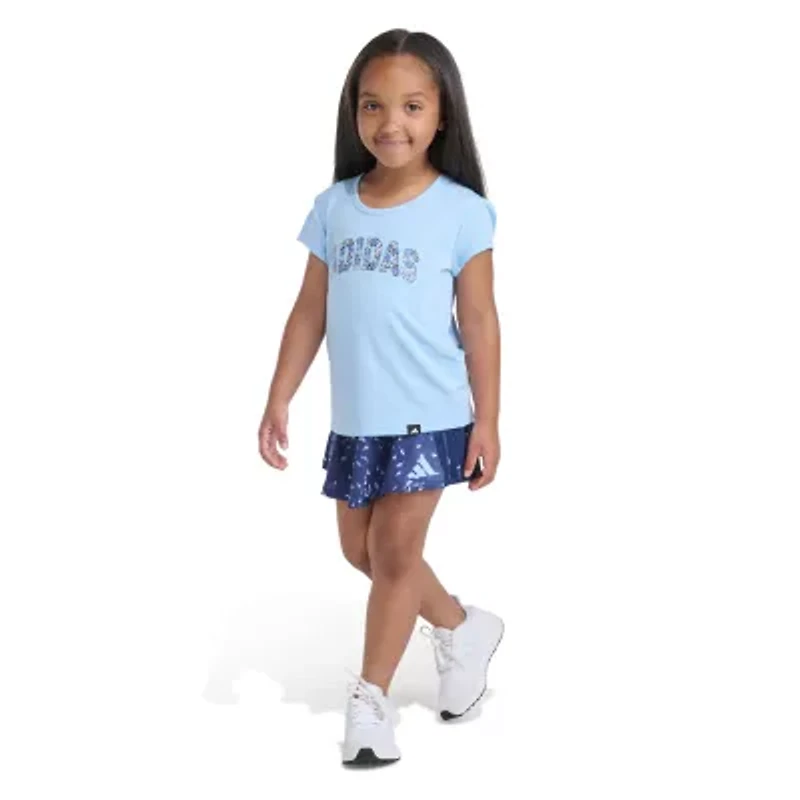 adidas Little Girls 2-pc. Skort Set