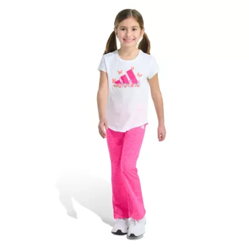 adidas Little Girls 2-pc. Pant Set