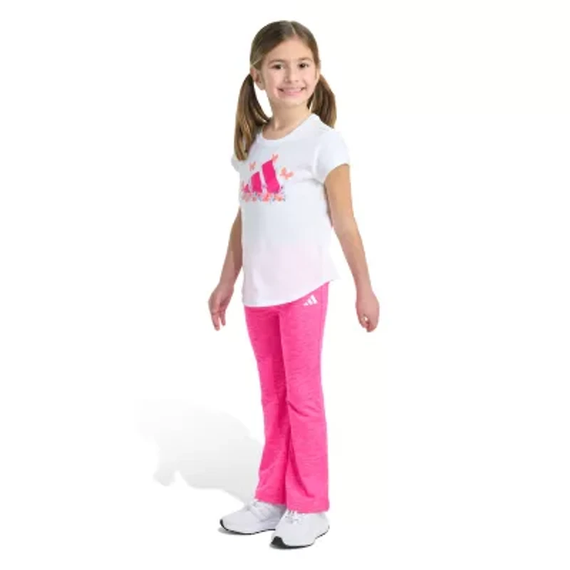 adidas Little Girls 2-pc. Pant Set