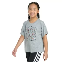 adidas Big Kid Girls Crew Neck Short Sleeve Loose Fit Graphic T-Shirt
