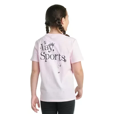 adidas Big Kid Girls Crew Neck Short Sleeve Regular Fit Graphic T-Shirt