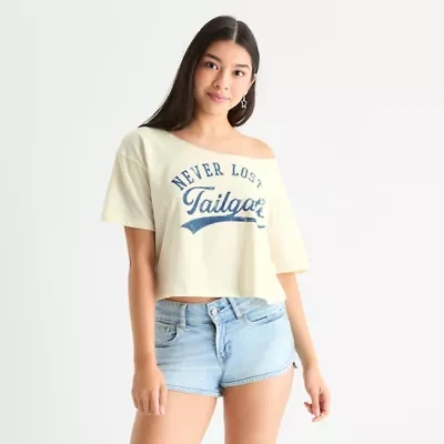 Grayson Threads, The Label Womens Scoop Neck Short Sleeve Fitted Juniors Graphic T-Shirt