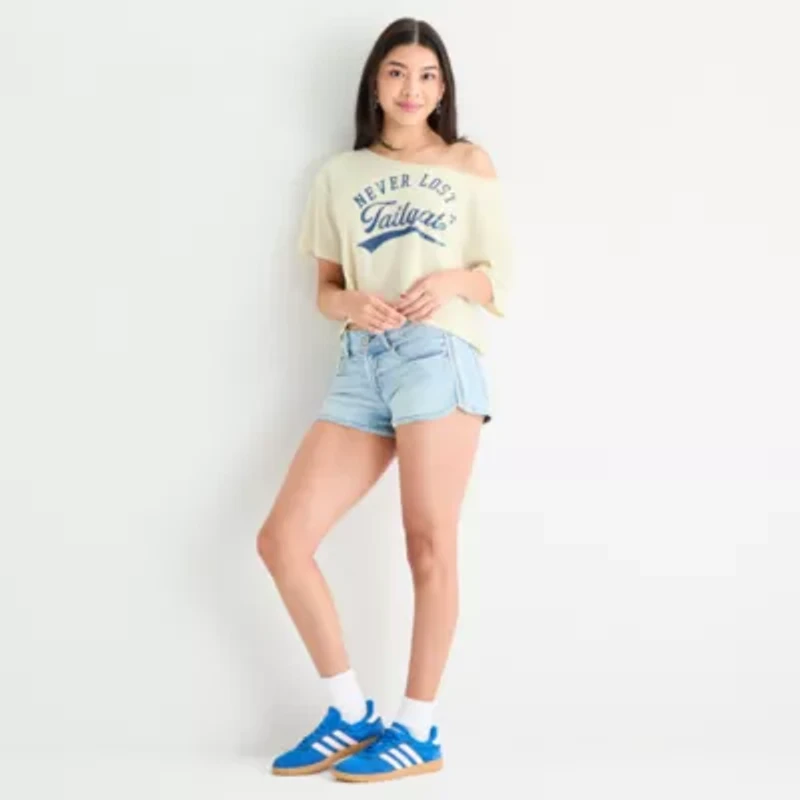 Grayson Threads, The Label Womens Scoop Neck Short Sleeve Fitted Juniors Graphic T-Shirt