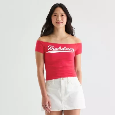 Grayson Threads, The Label Womens Juniors Short Sleeve Loose Fit Graphic T-Shirt