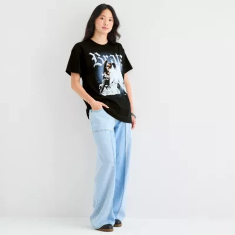 Womens Crew Neck Short Sleeve Oversized Bratz Dolls Juniors Graphic T-Shirt