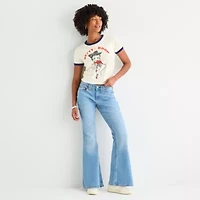 New World Womens Crew Neck Short Sleeve Betty Boop Juniors Graphic T-Shirt