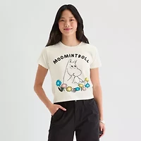 New World Moomin Moomintroll Semi Fit Tee Womens Crew Neck Short Sleeve Juniors Graphic T-Shirt