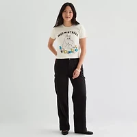 New World Moomin Moomintroll Semi Fit Tee Womens Crew Neck Short Sleeve Juniors Graphic T-Shirt
