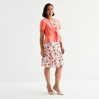 Perceptions Womens Floral Jacket Dress