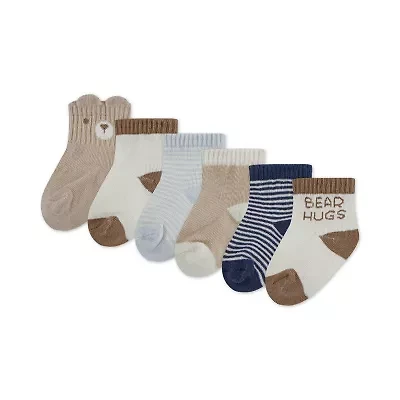 Huggies Baby Boys Multi-Pack 6 Pair Quarter Ankle Socks