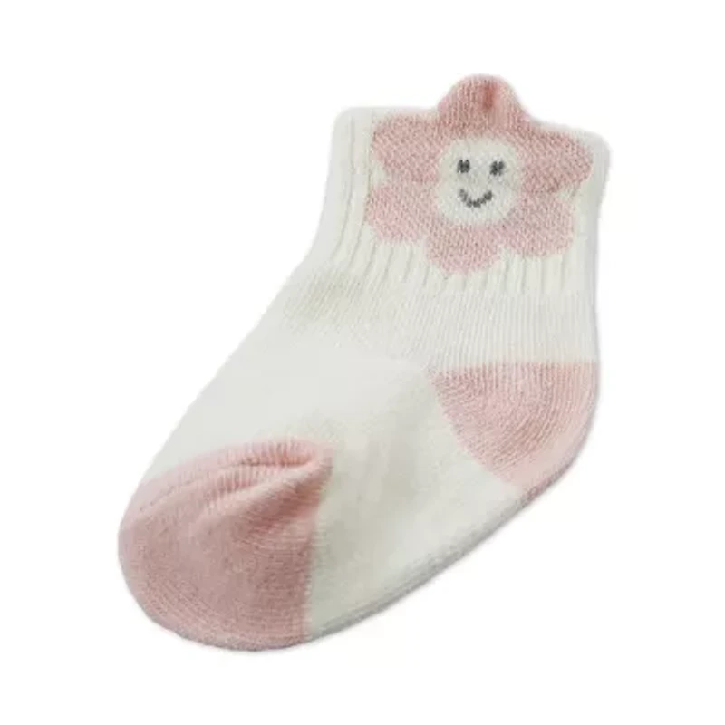 Huggies Baby Girls Multi-Pack 6 Pair Quarter Ankle Socks