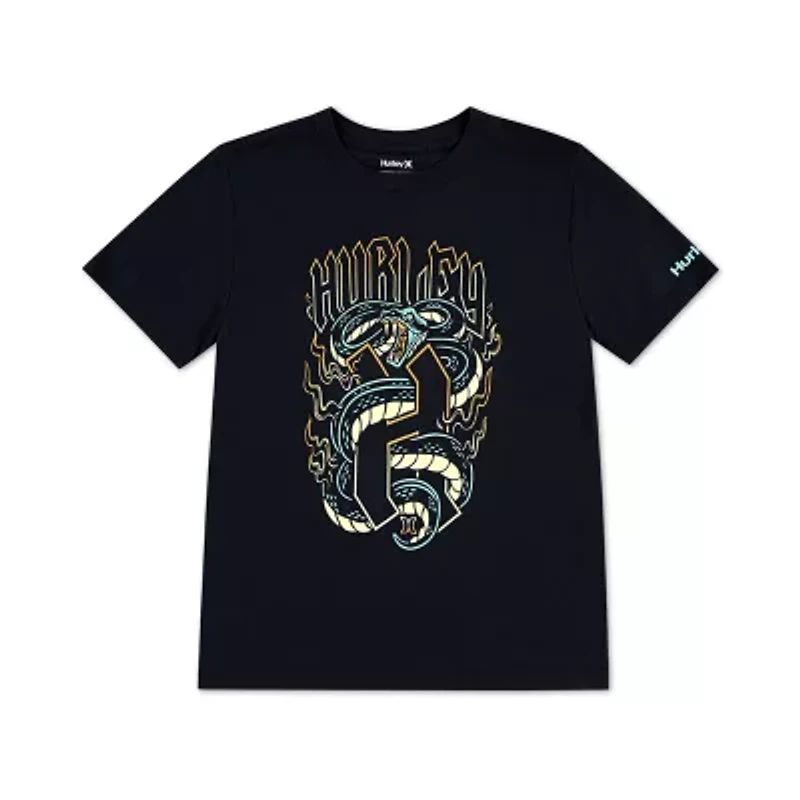 Hurley Big Boys Crew Neck Short Sleeve Graphic T-Shirt