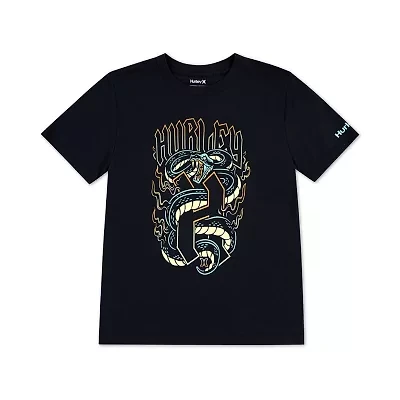 Hurley Big Boys Crew Neck Short Sleeve Graphic T-Shirt