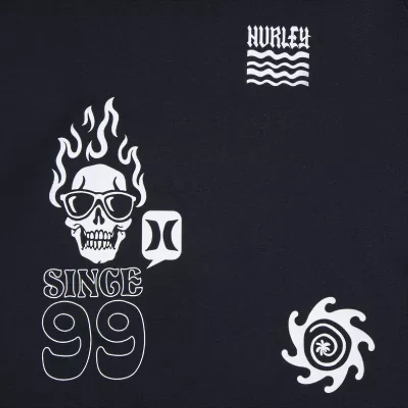 Hurley Big Kid Boys Crew Neck Short Sleeve Regular Fit Graphic T-Shirt