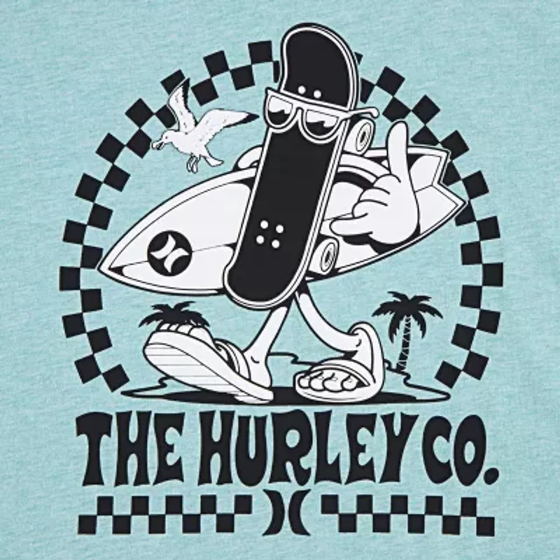 Hurley Big Kid Boys Crew Neck Short Sleeve Regular Fit Graphic T-Shirt