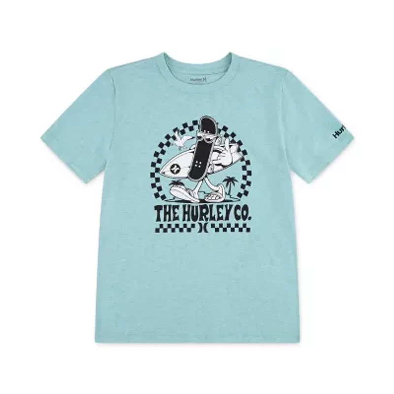 Hurley Big Kid Boys Crew Neck Short Sleeve Regular Fit Graphic T-Shirt