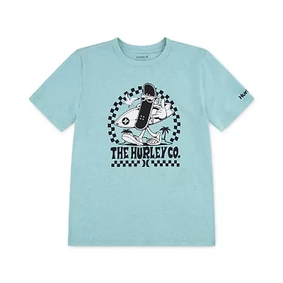 Hurley Big Kid Boys Crew Neck Short Sleeve Regular Fit Graphic T-Shirt