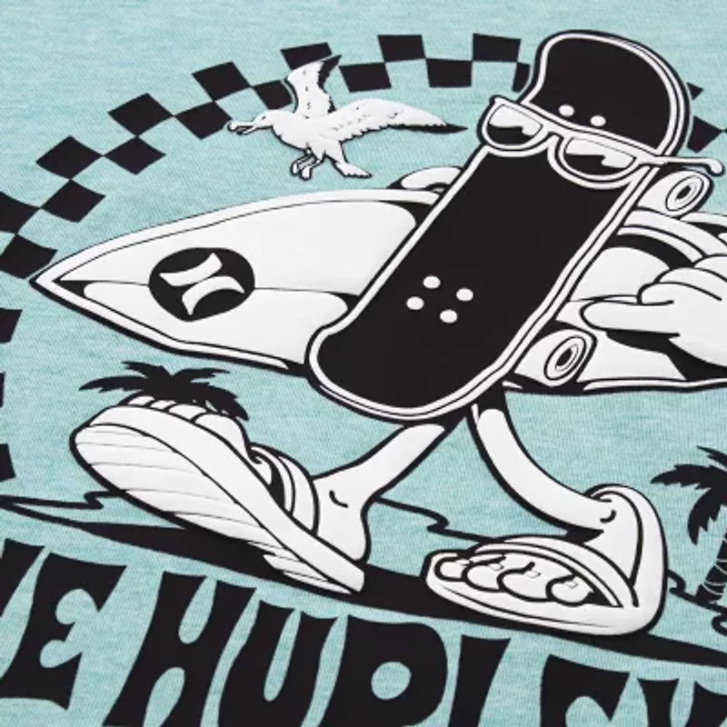 Hurley Big Kid Boys Crew Neck Short Sleeve Regular Fit Graphic T-Shirt