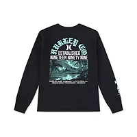 Hurley Big Kid Boys Crew Neck Long Sleeve Regular Fit Graphic T-Shirt