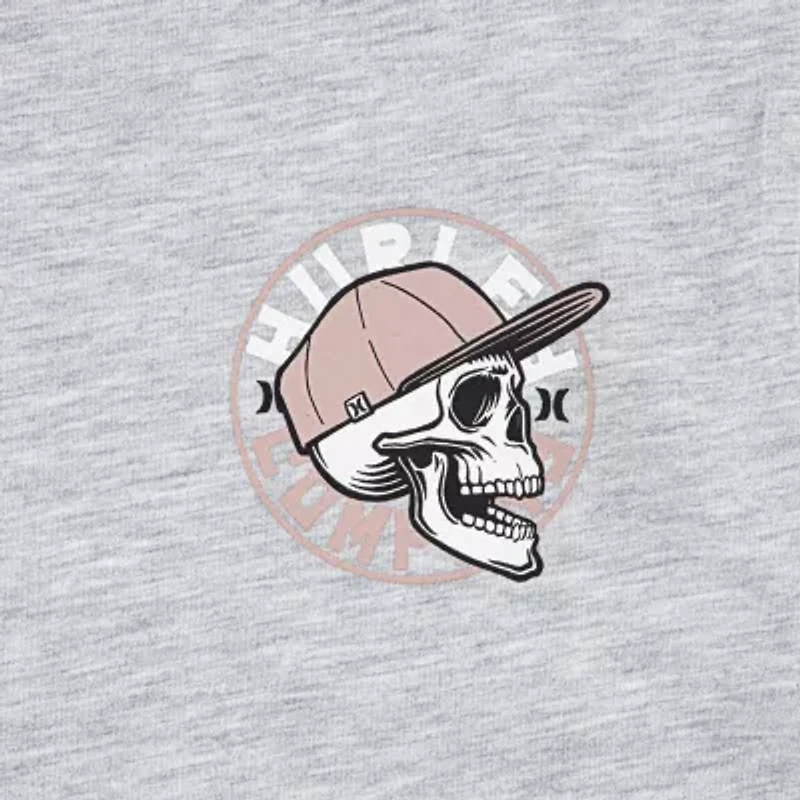 Hurley Big Kid Boys Crew Neck Long Sleeve Regular Fit Graphic T-Shirt