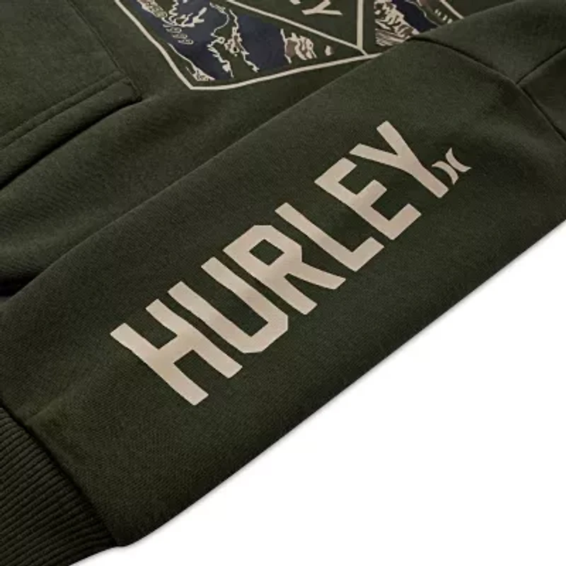 Hurley Big Kid Boys Long Sleeve Fleece Hoodie