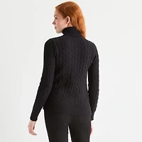 St. John's Bay Womens Turtleneck Long Sleeve Pullover Sweater
