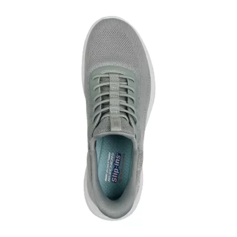 Skechers Bobs Hands Free Slip-Ins Arc Waves Womens Slip-On Walking Shoes