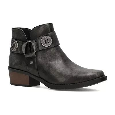 Frye and Co. Womens Helia Stacked Heel Booties