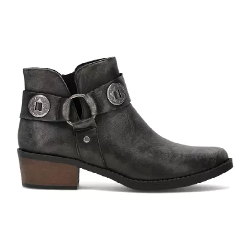 Frye and Co. Womens Helia Stacked Heel Booties