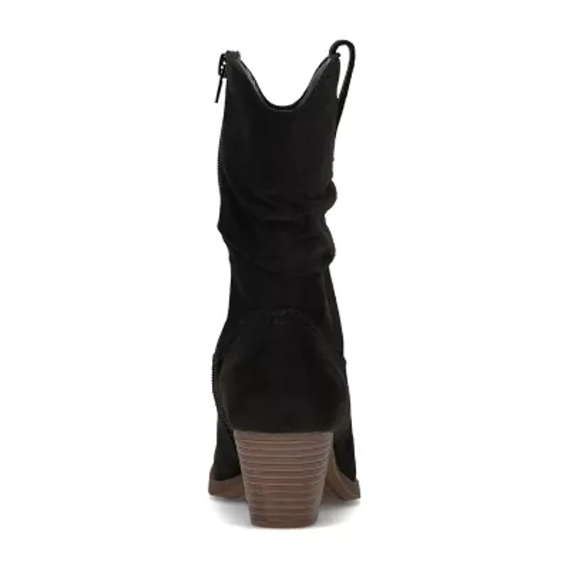 Frye and Co. Womens Talvi Stacked Heel Slouch Boots