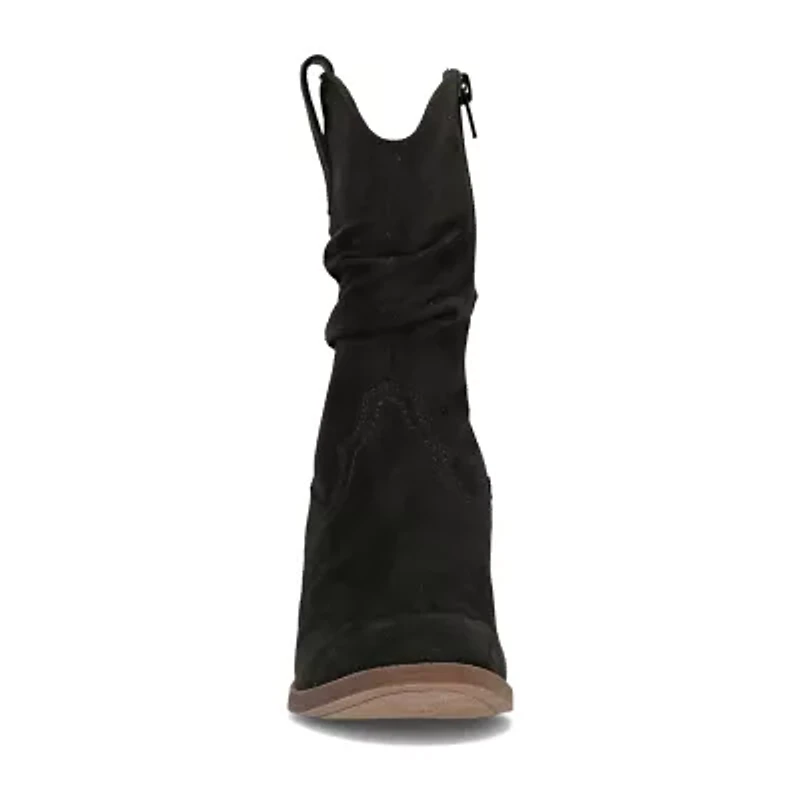 Frye and Co. Womens Talvi Stacked Heel Slouch Boots