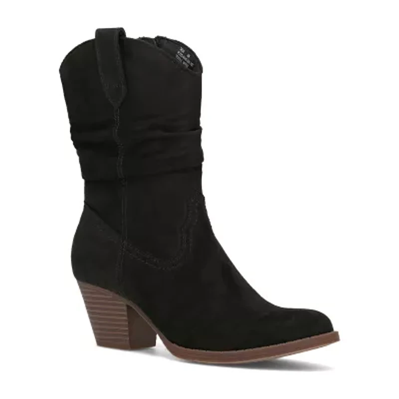 Frye and Co. Womens Talvi Stacked Heel Slouch Boots