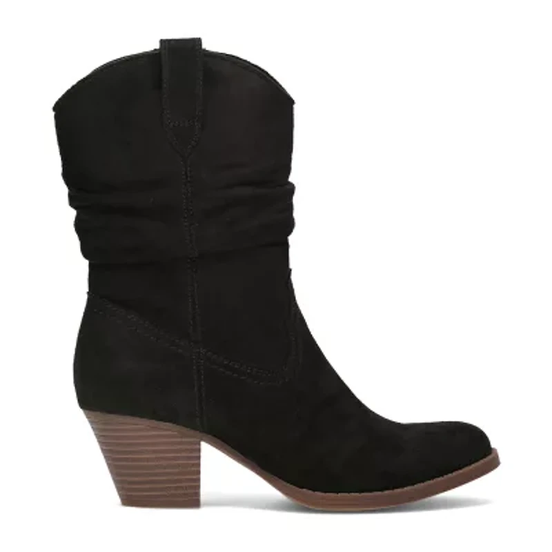 Frye and Co. Womens Talvi Stacked Heel Slouch Boots