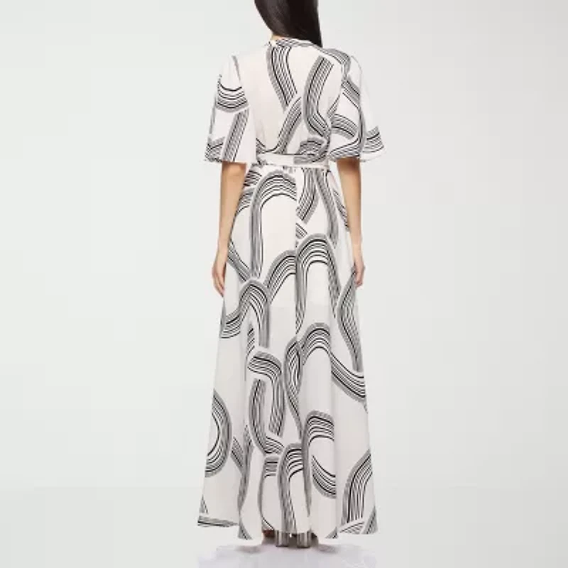 Premier Amour Womens Short Sleeve Maxi Dress
