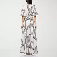 Premier Amour Womens Short Sleeve Maxi Dress