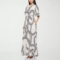 Premier Amour Womens Short Sleeve Maxi Dress