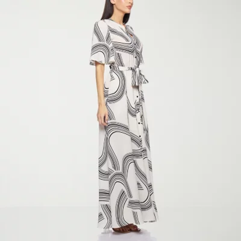 Premier Amour Womens Short Sleeve Maxi Dress