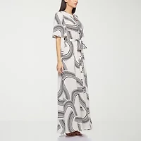 Premier Amour Womens Short Sleeve Maxi Dress