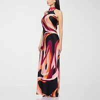 Premier Amour Satin Womens Sleeveless Evening Gown