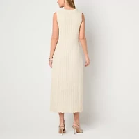 Liz Claiborne Womens Sleeveless Midi Sweater Dress Tall
