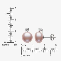 Womens Pink Cultured Freshwater Pearl Sterling Silver Round 2-pc. Jewelry Set