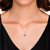 Womens Pink Cultured Freshwater Pearl Sterling Silver Round 2-pc. Jewelry Set