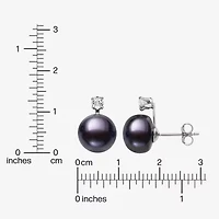 Womens Black Cultured Freshwater Pearl Sterling Silver Round 2-pc. Jewelry Set