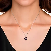 Womens Black Cultured Freshwater Pearl Sterling Silver Round 2-pc. Jewelry Set